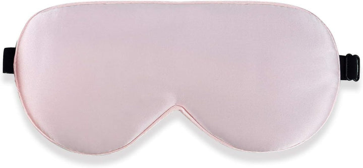 Sleep Mask Silk Cover Eye Contour Built-In No Pressure for Sleeping, Upgrade over Conventional Flat Satin Eye Masks, Machine Washable (Black)