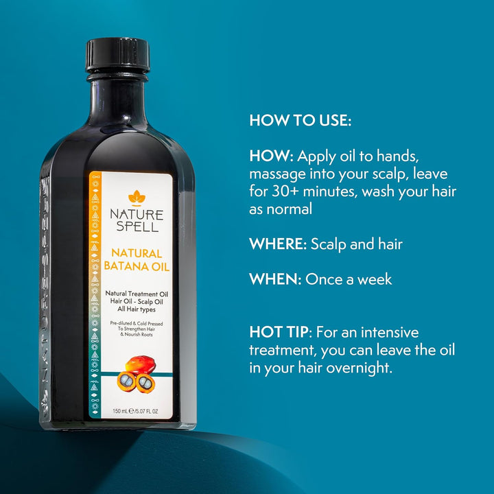 Hair Growth Duo with Rosemary & Batana Oils, Pre-Diluted Oil Set to Stimulate Growth & Strengthen Dry Strands, with Applicator & Pump, for All Hair Types, Vegan