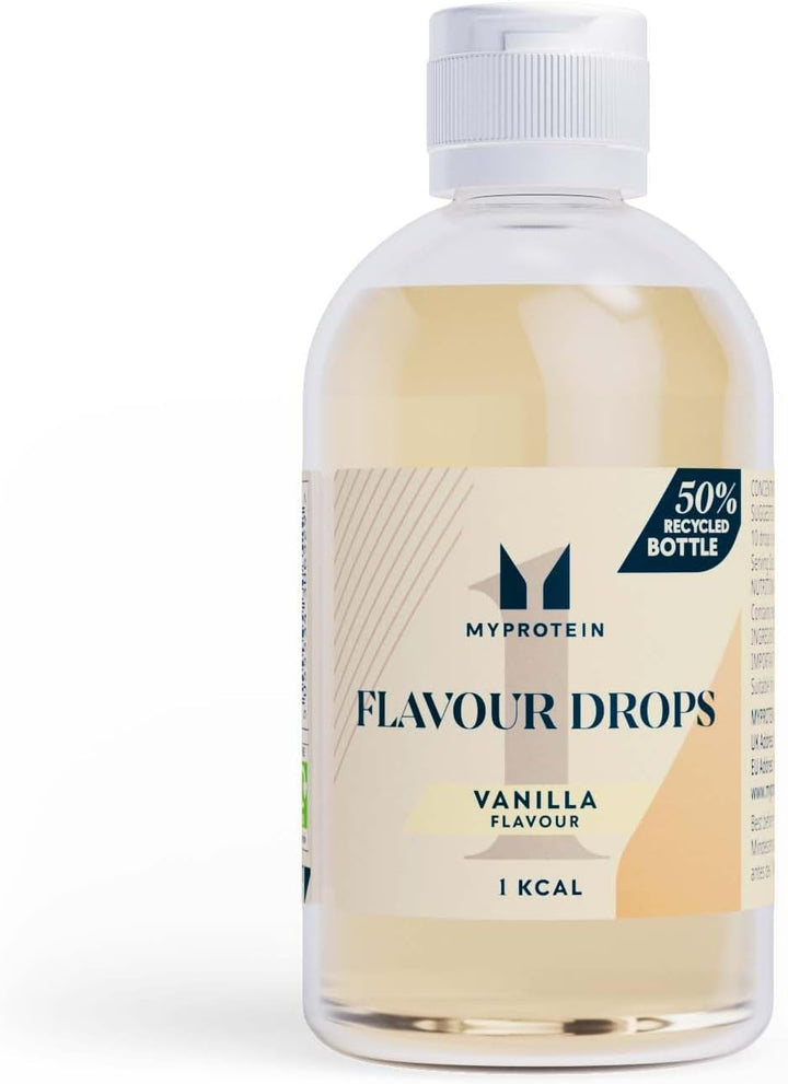 Flavdrops Liquid Sweetener | Natural Flavour Enhancer for Protein, Oats, Coffee & More | Sugar-Free & Easy to Mix | Vanilla 50 Ml