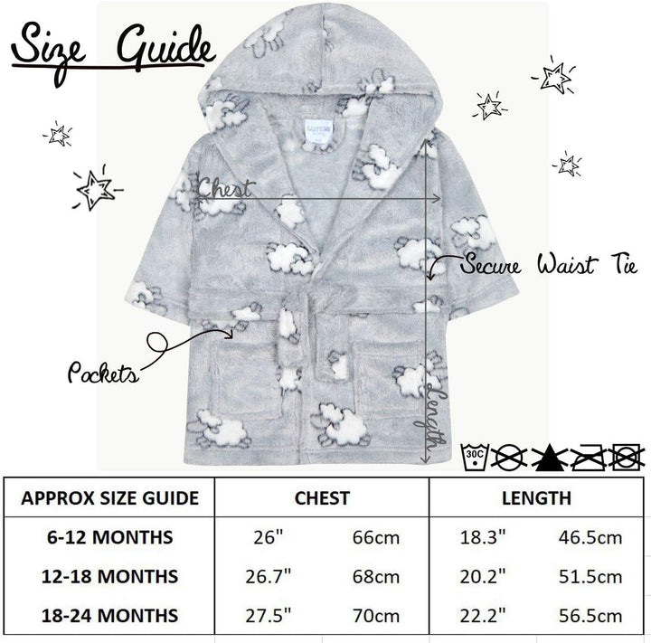 Baby Boys & Girls Lamb Plush Fleece Dressing Gown