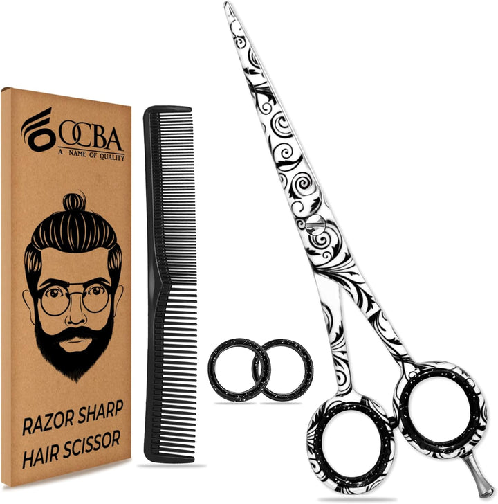 Professional 6" Hairdressing Scissor Sharp Hair Cutting Scissors for Barbers Hairdressers & Stylists Beard & Haircut Scissors for Men & Women (Classic Scissor)