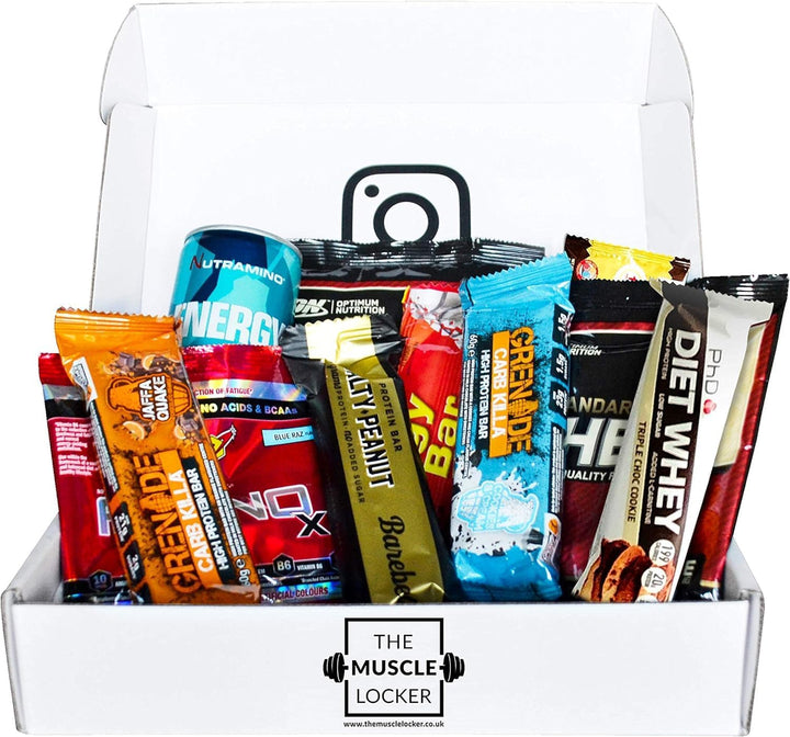 Protein Snack Box - Gym Gifts for Men & Women - High Protein Hamper with Bars & Snacks - Fitness Gift for Gym Lovers - High Protein Selection Box