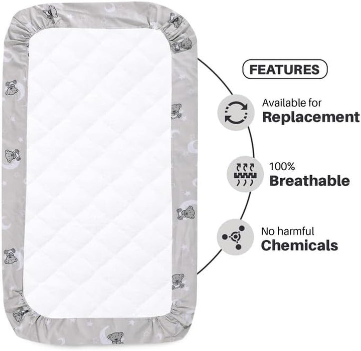 2 X Cot Bed Fitted Sheets, 60 X 120 Cm Easy Care Fine Quality Breathable Polycotton Cot Sheet (Sleeping Teddy-60 X 120Cm)