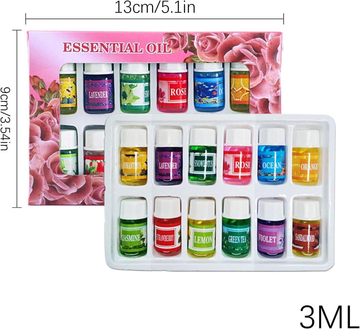 Diffuser Oils – 12 Pieces Fragrance Oil for Humidifiers – Natural Scents Soluble 2Ml Atmosphere for Car Interior Room