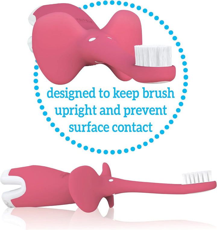 Natural Flow Infant Toothbrush, Toothpaste Combo Pack, Pink