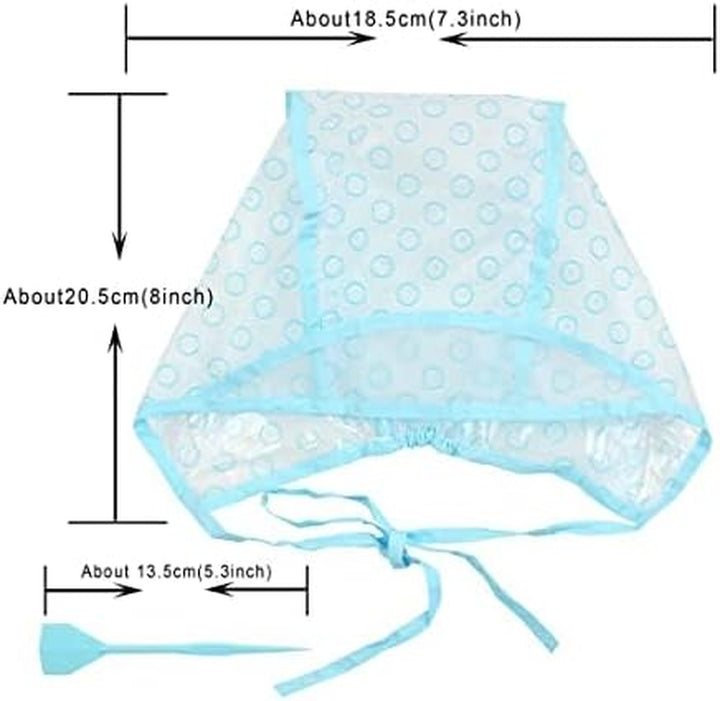 1 PC Highlighting Cap Frosting Cap Hair Dye Colouring Cap and Spatula with Crochet Hook for Dyeing