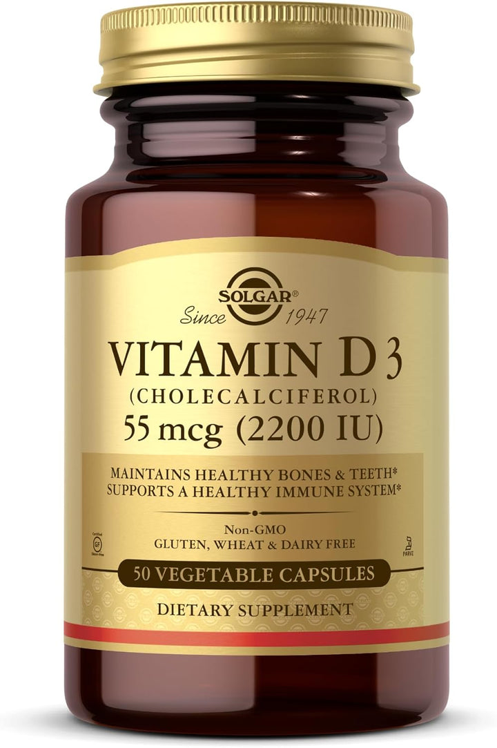 Vitamin D3 4000 IU (100 Μg) Vegetable Capsules - 60 Count (Pack of 1) - Cholecalciferol - Keeps Bones and Teeth Healthy - Supports Muscle Function & Immunity - Vegetarian