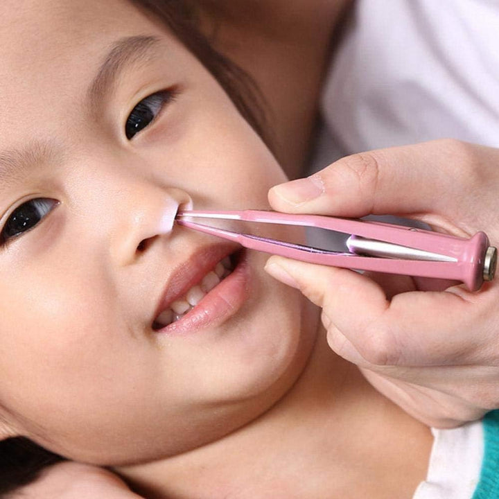Baby Nose Cleaning Tweezers,Safety Round-Head Baby Ear Nose Navel Cleaner Clip Tool