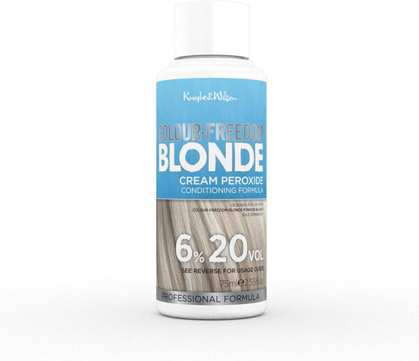 Colour Freedom Blonde Developer 6% 20VOL. Permanent Lightening High Lift Cream Developer for Use with Colour Freedom Ultra Lifting Powder Bleach. 75Ml