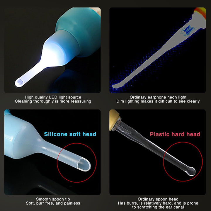 Oroclear Earwax Remover Adult, Electric Oroclear Ear Cleaner Kit Mit 2 Pcs Silicone Replacement Heads