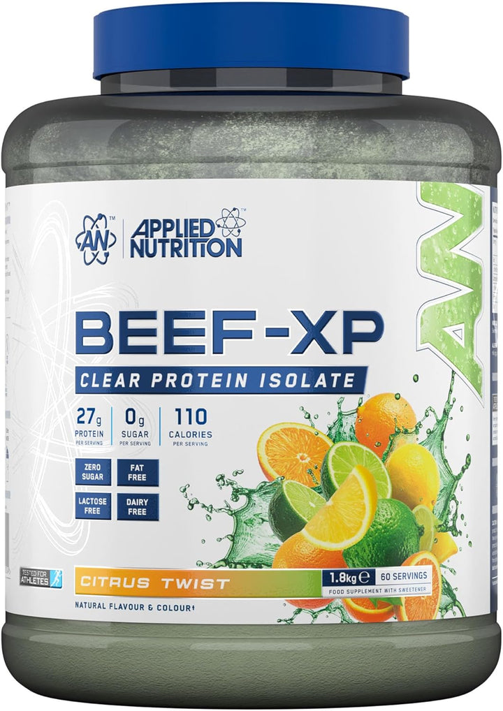 Clear Hydrolysed Beef Protein Isolate Powder, Fruit Juice Style, Dairy Free, Lactose Free, Zero Sugar, Low Fat, 1.8Kg - 60 Servings (Tropical Vibes)