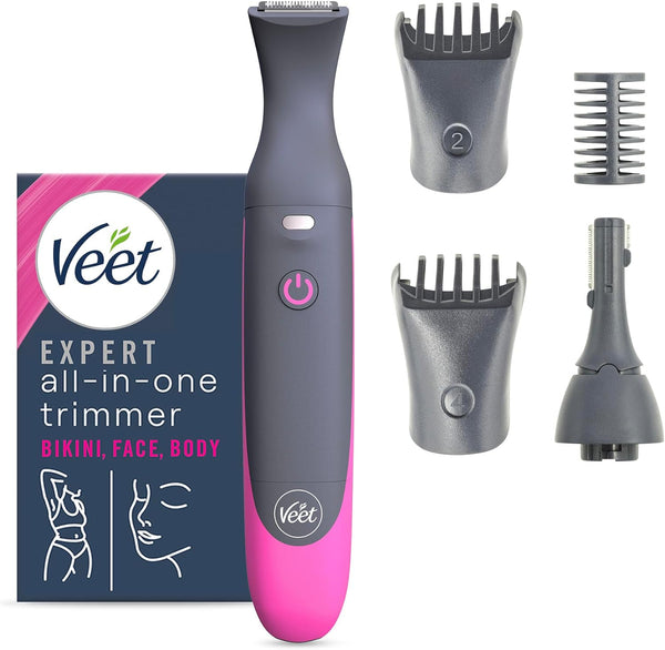 Expert Electric All-In-One Trimmer, Women Hair Removal Device Bikini, Face & Eyebrows Multi-Use, USB Charging & Accessories Rechargeable, 100Percent Waterproof, Designed for Wet & Dry Use