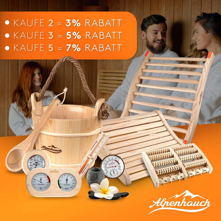 Sauna Sand Timer 15 Minutes Made of 100% Natural Wood,Elegant Sauna Clock with Ultra Fine Sand,360° Rotatable Wooden Sauna Clock,Includes Sauna Book + Mounting Accessories
