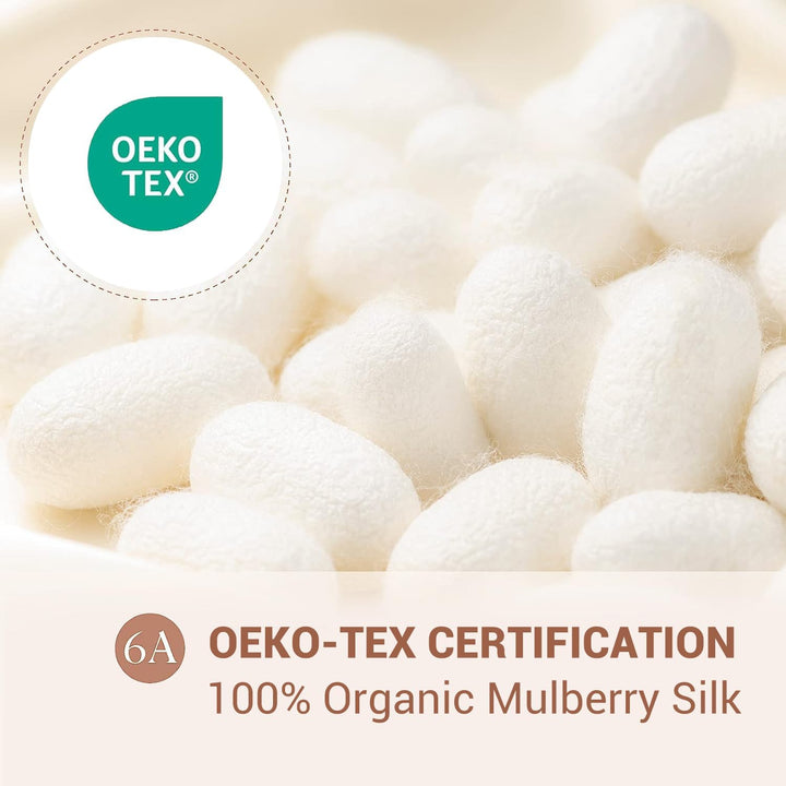 100% Natural Mulberry Silk Eye Mask for Sleeping with a Travel Pouch, Both Sides 19 Momme Organic Silk, Adjustable Sleep Eye Mask for Women, Green-Floral