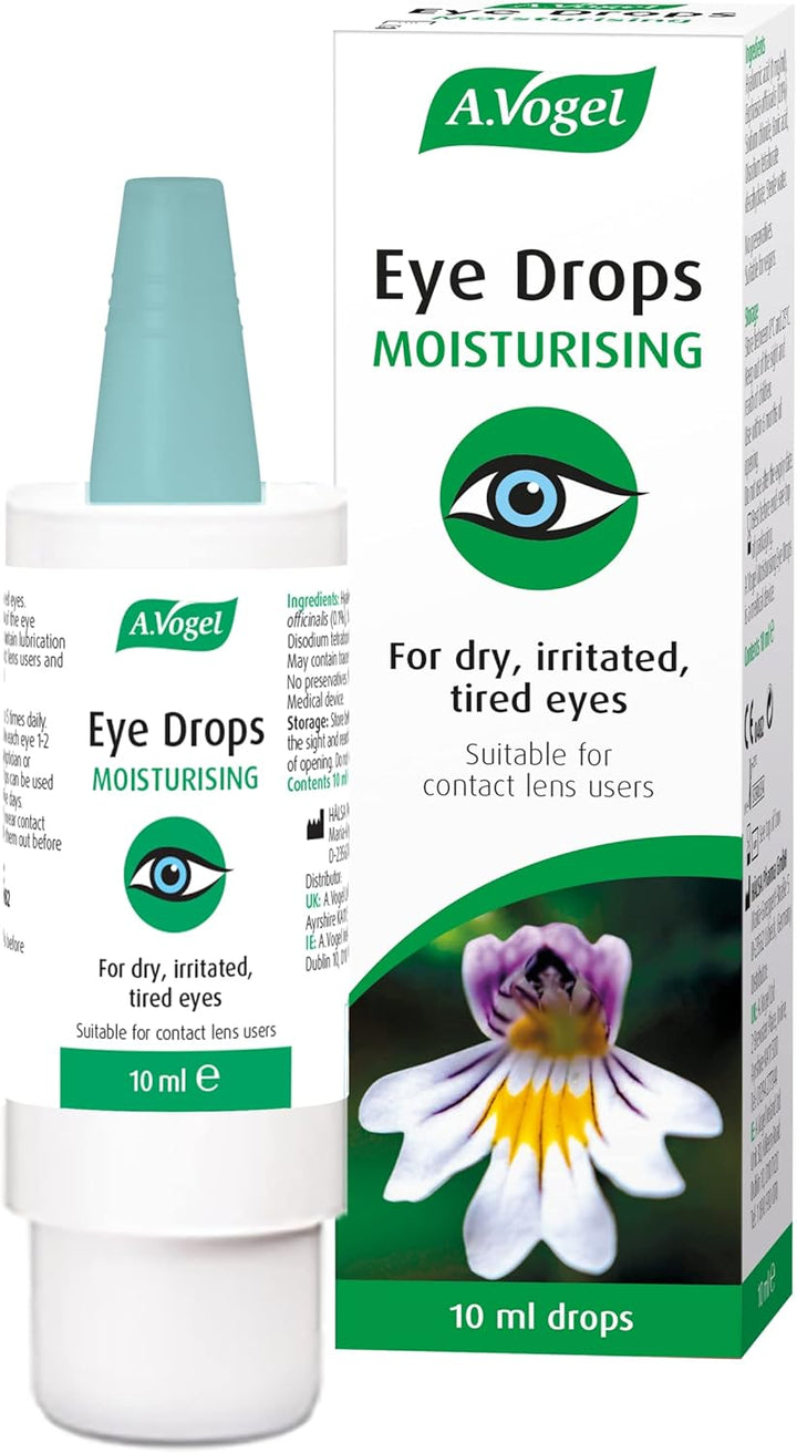 Moisturising Eye Drops 10Ml | for Very Dry and Irritated Eyes | Contact Lens Friendly | with Euphrasia & Hyaluronic Acid