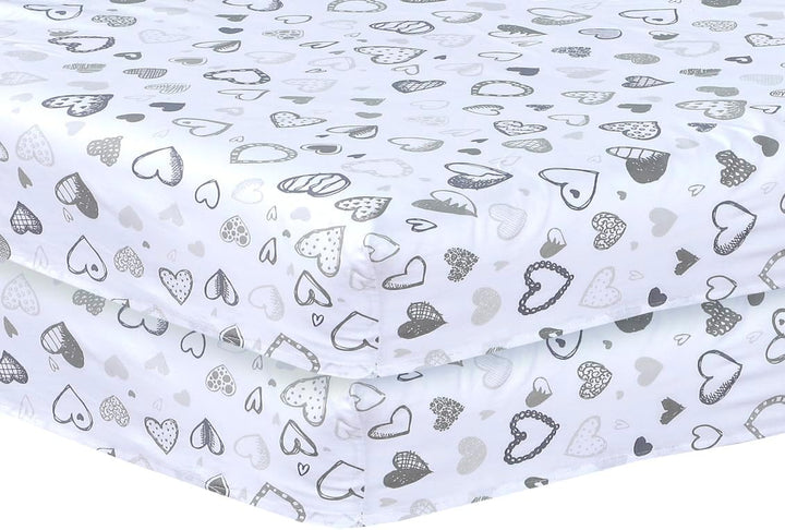 2 X Cot Bed Fitted Sheets, 60 X 120 Cm Easy Care Fine Quality Breathable Polycotton Cot Sheet (Sleeping Teddy-60 X 120Cm)