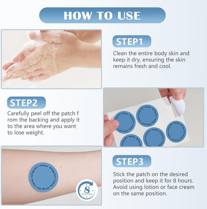 GLP-1 Weight Loss Patches,Slimming Fat Burning Patch, Weightless Healthy Shape Support for Belly & Waist, Gentle and Soothing