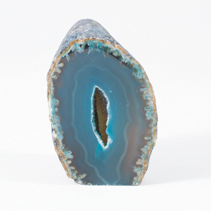 Green Agate Geode – Natural Quartz Crystal Centre