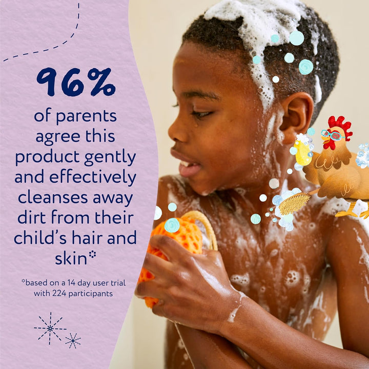 Kids Hair & Body Wash, Blackberry & Apple | Tear-Free, Gently Cleanses | Suitable for Dry, Sensitive Skin, 500Ml