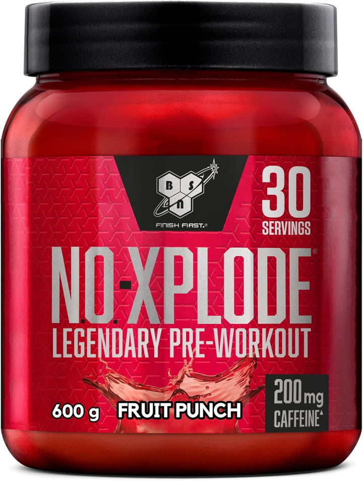Nutrition N.O.-Xplode Pre Workout Powder Food Supplement, Energy and Focus Support with Caffeine, Amino Acids, Vitamin C and Zinc, Purple Power Flavour, 30 Servings, 390G (Packing May Vary)