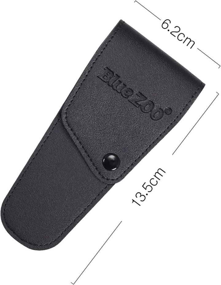 Beard Scissors/Nose Scissors/Mustache Comb Multi Functions Grooming Kit Gift Set Beard Trim Scissor Kit Trimming Nasal Hair for Men with Storage Bag (Black)