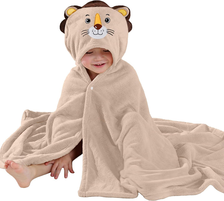 Hooded Baby Towel, Baby Bath Towels with Hood,Unique Animal Design Baby Towel with Hood Soft Absorbent Baby Bath Towels, for Newborn Baby Boy and Girl (White)