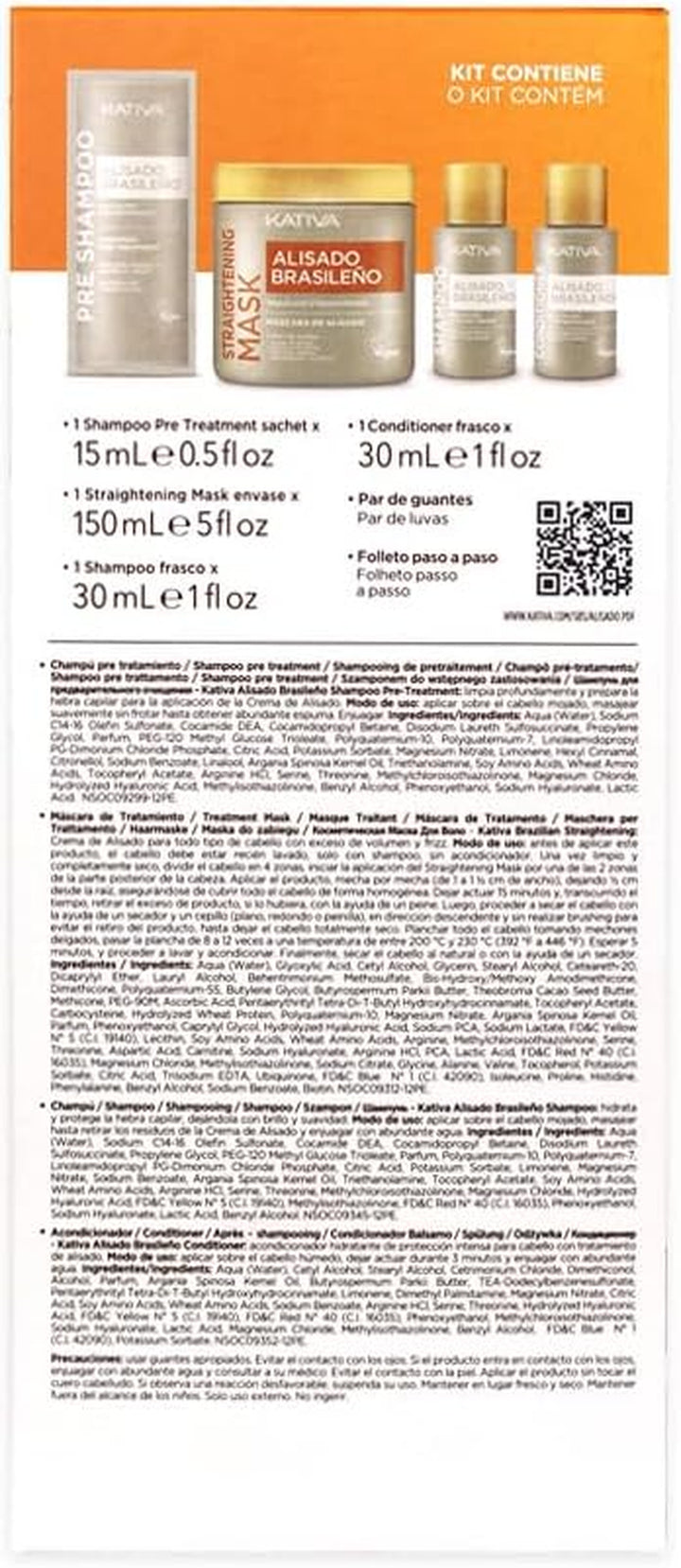 Brazilian Straightener 2 Pack – New Formula with Hyaluronic Acid – Professional Straightening Treatment at Home – Lasts up to 12 Weeks – Keratin Straightening – Vegan Formula