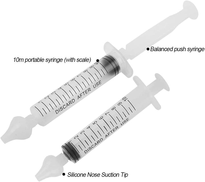 Professional Baby Nasal Irrigator Portable Infant Nose Cleaner Rinsing Device Fast All Natural Relief-Nasal Irrigation/Nasal Spray/Nasal Hygiene (2 Pièces)