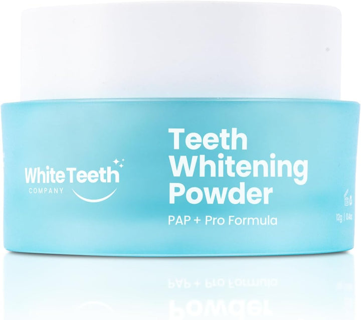 Dentist-Approved Teeth Whitening Powder – Brightens Smile in 7 Days – Tea, Coffee, Wine & Smoking Stain Remover – Enamel-Safe & Sensitivity-Free – 6 Month Supply
