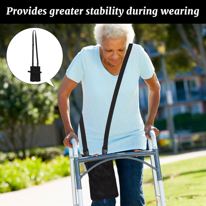 Catheter Night Bag Stand, Concealed Catheter Bag Holder, Catheter Leg Bag Holder with Adjustable Strap, Urine Catheter Bag, Secure & Discreet for Urostomy & Foley Catheter Users (Black)