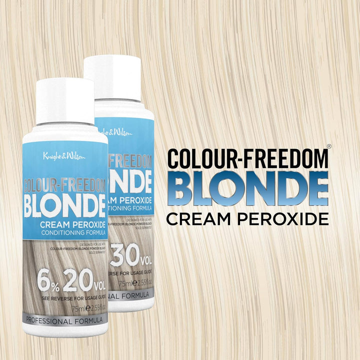 Colour Freedom Blonde Developer 6% 20VOL. Permanent Lightening High Lift Cream Developer for Use with Colour Freedom Ultra Lifting Powder Bleach. 75Ml