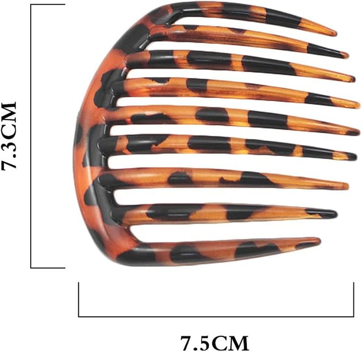 5 Pcs French Twist Comb Retro Celluloid Hair Comb 9 Teeth Non Slip Comb Clips Hair Styling Accessories for Women and Girls Multicolour