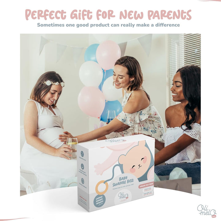 Baby Colic & Gas Relief Heating Tummy Wrap Blue - Hot & Cold Clay Pack for Bruises & Gassy Belly - Ukca-Certified - Wooden Teether, Soft Plush Swaddle Band, Premium Belt for Infant Newborn