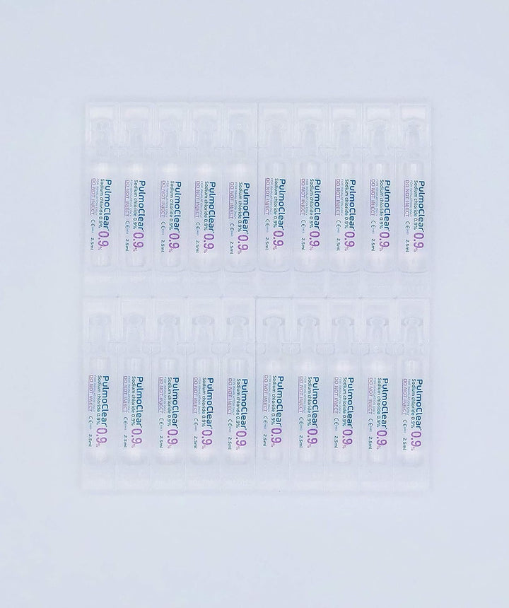 Sterile Isotonic 0.9% Sodium Chloride - Nacl Inhalation Sterile Saline Solution for Airway Humification – 20 X 2.5 Ml Unit Dose Vial, Pharmaceutical Grade