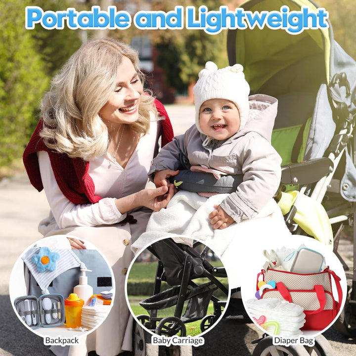 Little Angel Baby Grooming Kit,Baby Health Care Kit,10Pcs Baby Care Kit with Nice Compact Case,Ideal for Newborn, Baby and Infant,Blue