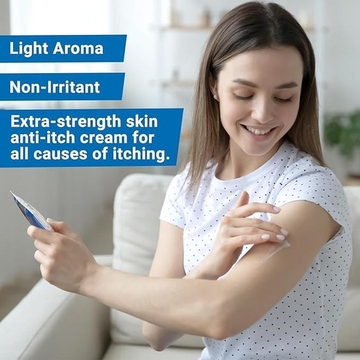 ® anti Itch Cream, Maximum Strength Instant Itch Relief for Rash, Eczema, Bug/Mosquito Bites, Psoriasis, Poison Ivy, Dermatitis, Soothing Moisturizer for Dry, Sensitive Skin