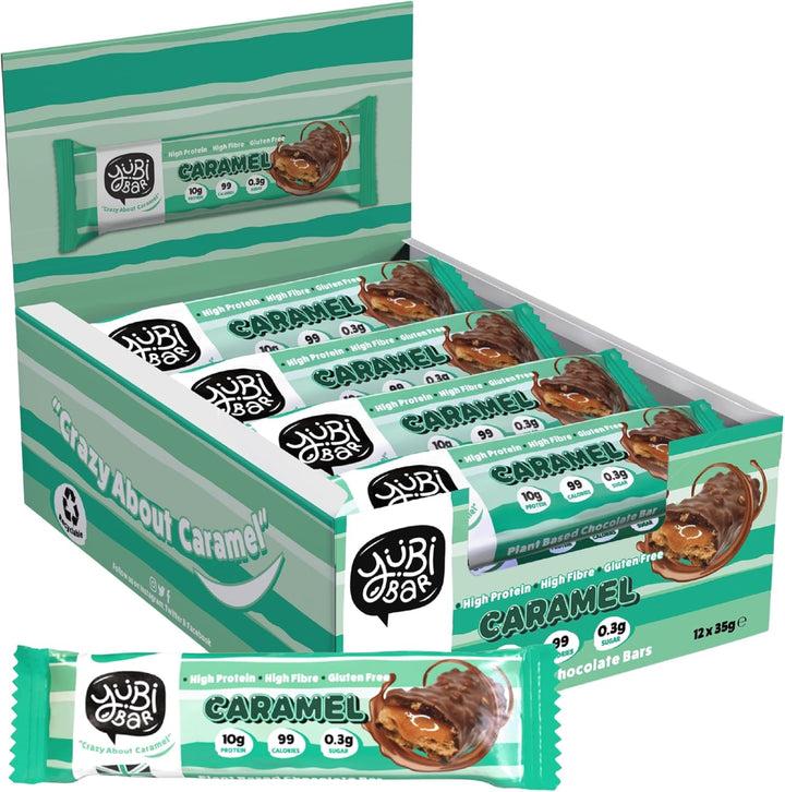 Yubi Variety Box 12 Pack - Protein Bars - 99 Calories, High Protein, High Fibre, Low Sugar, Gluten Free and Dairy Free - Healthy Snacks/Nutrition Bar - Chocolate Bars - 420G