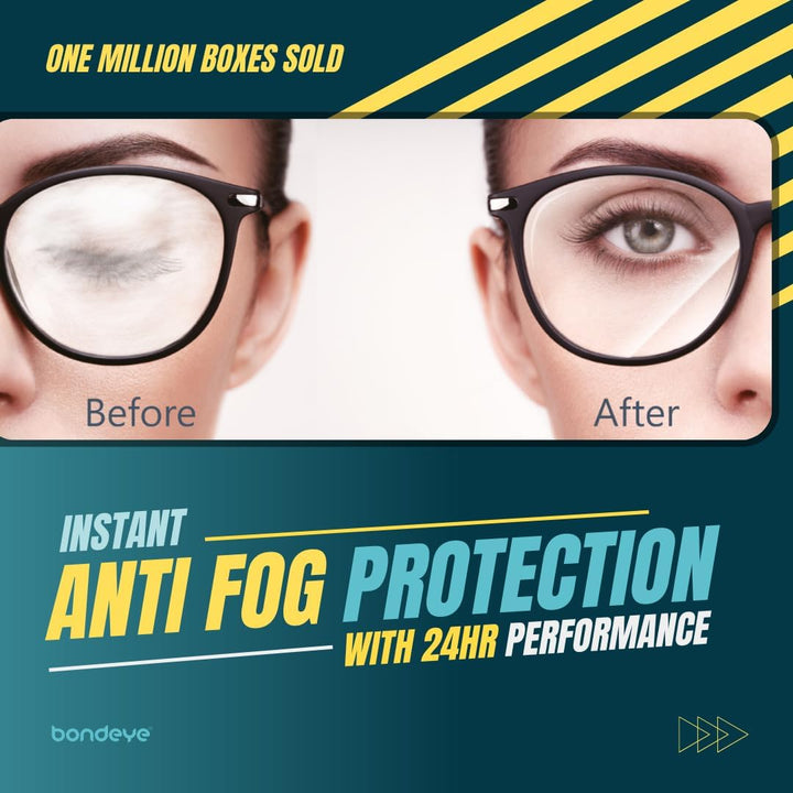 NO Fog Anti-Fog Wipes, Steamed up Glasses, Glasses Cleaning, Fog Wipes, Lens Cleaning 60 Pack