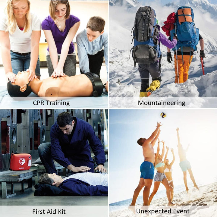 Set of 50 CPR Mask, Disposable CPR Shield Emergency Mask Key Chain Ring, with One-Way Valve Breathing Barrier for First Aid or AED Training