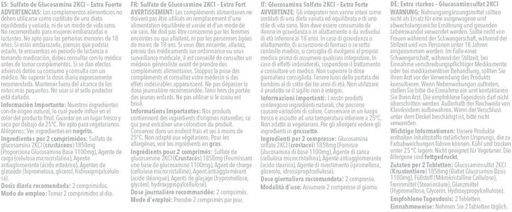 Max Strength Glucosamine Sulphate 2Kcl | Supports Active Lifestyles | 1858Mg per Serving | Marine Sourced | 120 Tablets = 2 Months’ Supply | Manufactured in the UK in Accordance with GMP Standards