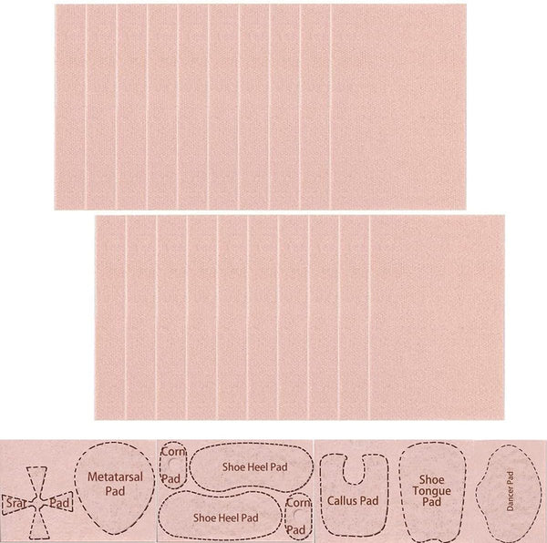 20 Sheets Moleskin Tape, Blister Prevention Padding for Feet, Shoe Moleskin Padding, Moleskin for Feet Blister Prevention, Blister Pads for Boots Hiking Reduce Friction Pain(Lint)