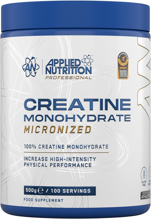 Creatine Monohydrate Powder 500G – 100% Micronized Creatine – 5G per Serving – Unflavoured – Supports High-Intensity Performance – 100 Servings