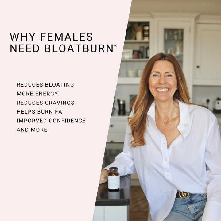 Bloatburn Supplement - Bloating and Digestion Support, All-Natural Ingredients, 60 Capsules, 1 Month Supply for Menopause Wellness - Vegan & Gluten Free