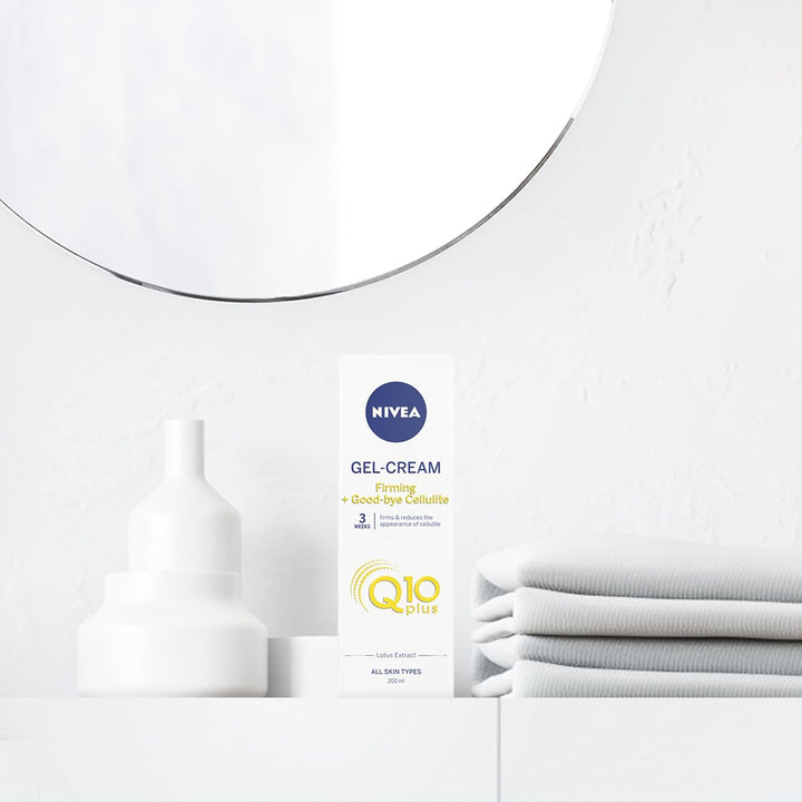 Q10 Firming + Good-Bye Cellulite Gel Cream, 200Ml, anti Cellulite Cream with Lotus Extract and Co-Enzyme Q10, Noticeable Results in 3 Weeks