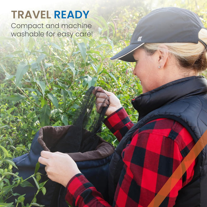 Head Mosquito Net - Insect Repellent, Garden Netting Smidge Insect Repellent, Extra Fine Holes, Insect Netting, Bug Face Shield, Soft Durable Fly Screen, Protection for Insects