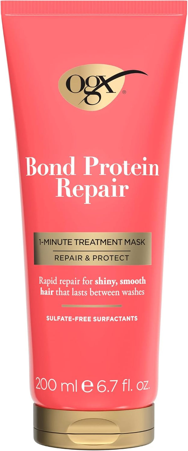 Bond Protein Repair 1 Minute Treatment Mask, Repair & Protect, Rapid Repair for Shiny & Smooth Hair between Washes, Sulfate Free, 200Ml