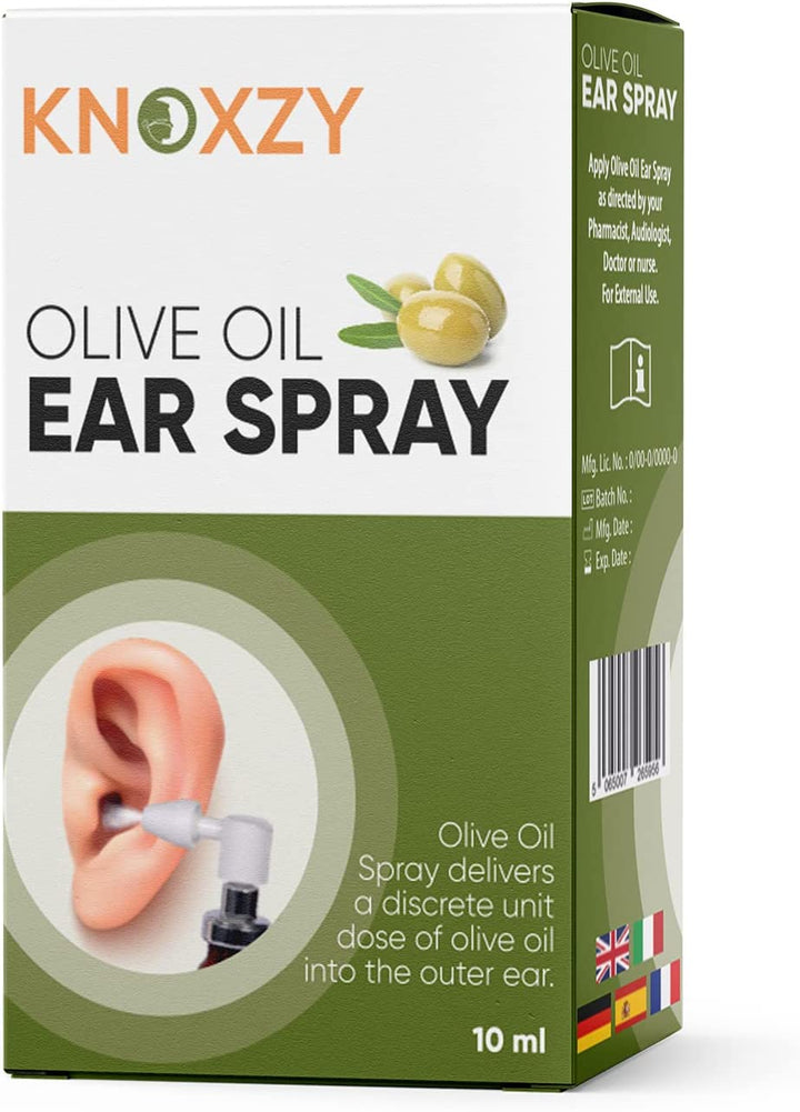 Olive Oil Ear Spray, Wax Removal Natural Spray for Infections & Pain Softener Relief Clinically Tested - 10 Ml X 1