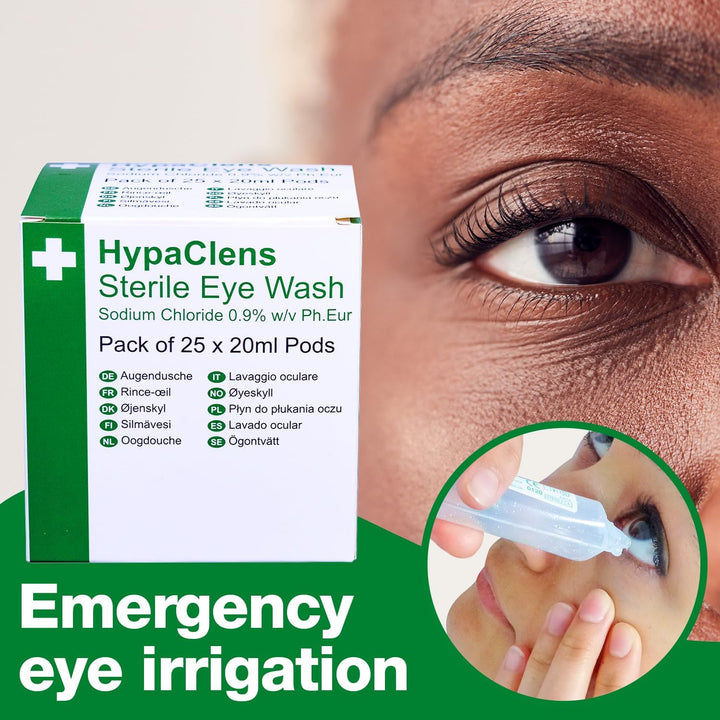 Hypaclens Saline Eye Wash Pods, (Pack of 25)