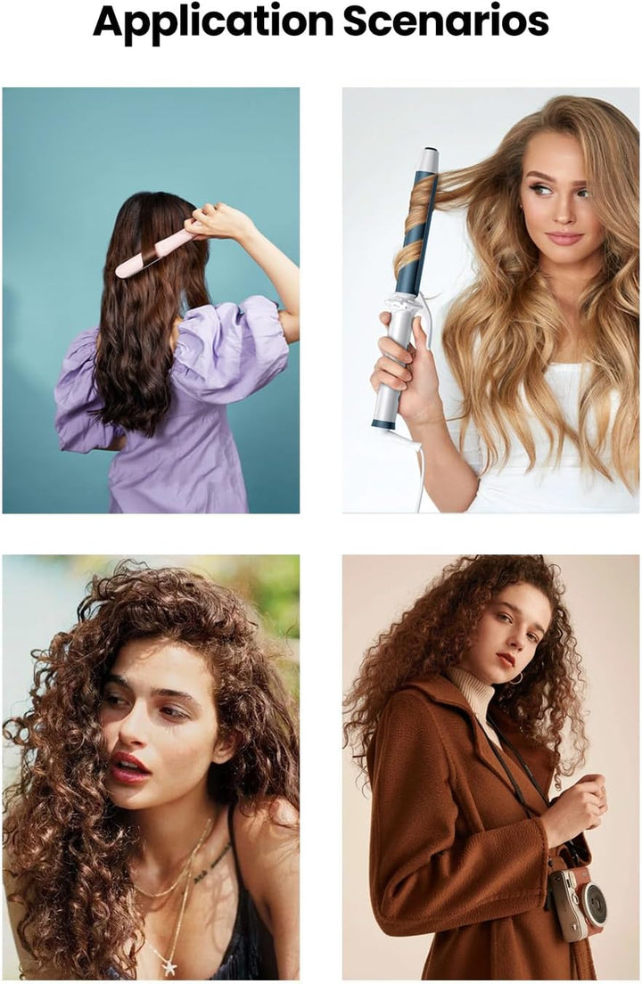 20-Pack Hair Curlers Spiral Perm Rods for Long and Short Hair, 15Cm Spiral Curly Heatless Hair Ties for Women, DIY Hair Styling Rollers for Natural Curls and Waves