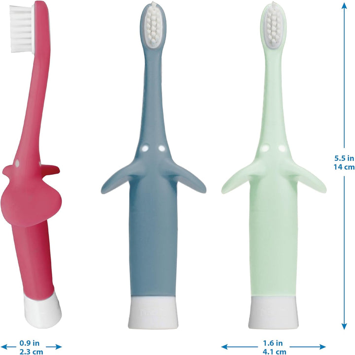 Natural Flow Infant Toothbrush, Toothpaste Combo Pack, Pink